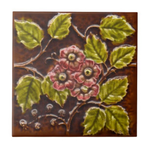 De Cerâmica Azulejo Floral Majolica Vitoriano Antiquado Repro