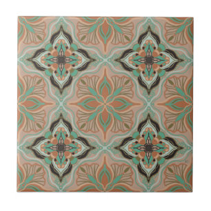 De Cerâmica Azulejo Floral Pastel Marroquino