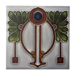 De Cerâmica Azulejo - Floral Vintage Art Nouveau