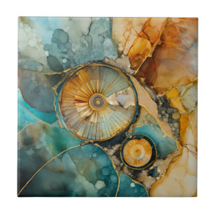 De Cerâmica Azulejo Fóssil Ammonite Gem