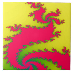 De Cerâmica Azulejo Fractal do Dragão do Ano Novo Chinês
