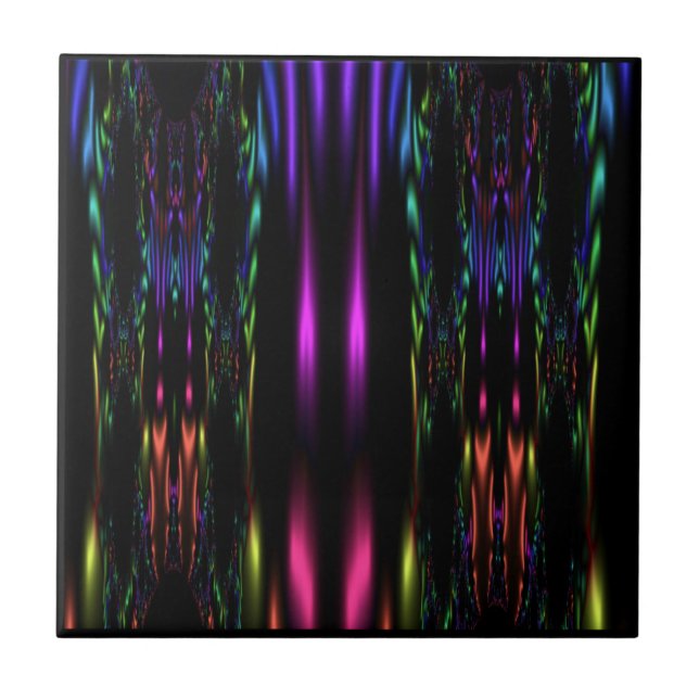 De Cerâmica Azulejo Fractal Preto (Frente)