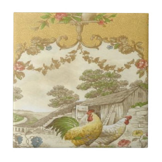 De Cerâmica Azulejo francês da galinha do galo do país do