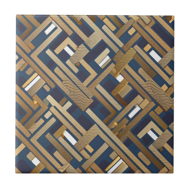 De Cerâmica Azulejo geométrico (Frente)