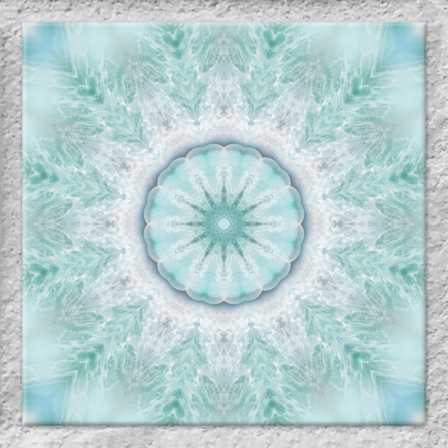 De Cerâmica Azulejo Geométrico Aqua Sea Star Bathroom (Ceramic tile featuring a dreamy geometric star design based on images of the beach and ocean)