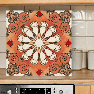 De Cerâmica Azulejo Geométrico Cerâmico com Padrão Terrestre M