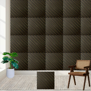 De Cerâmica Azulejo Geométrico Elegante Preto e Dourado