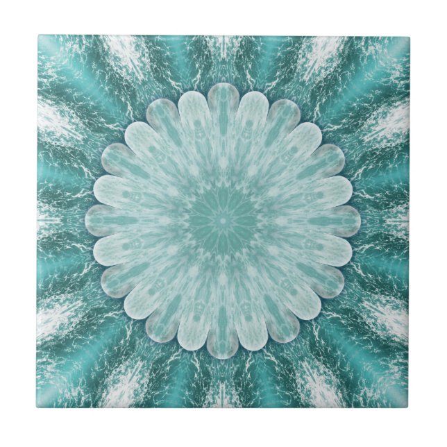 De Cerâmica Azulejo Geométrico Floral Beach Star (Frente)