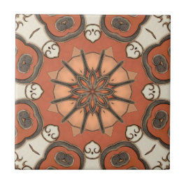 De Cerâmica Azulejo Geométrico Floral-Mediterrâneo