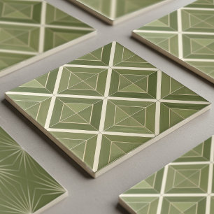 De Cerâmica Azulejo Geométrico Moderno 2 Cores #26 Verde Oliva