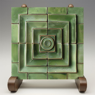 De Cerâmica Azulejo Geométrico Verdant Visions