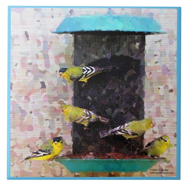 DE CERÂMICA  AZULEJO GOLDFINCH AMERICANO (Frente)
