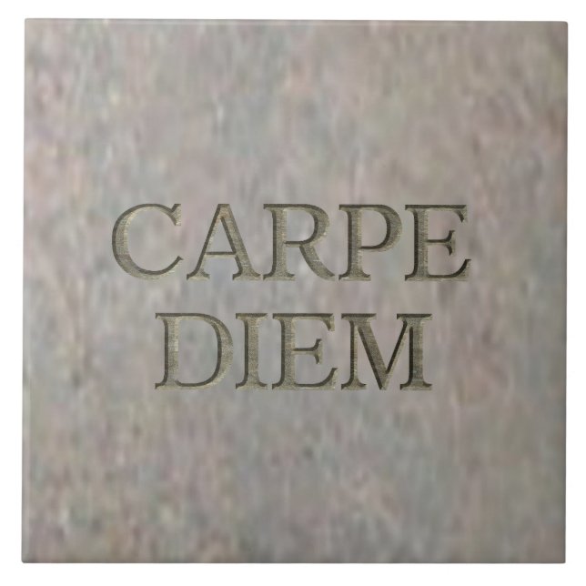 De Cerâmica Azulejo grande Carpe Diem Stone (Frente)