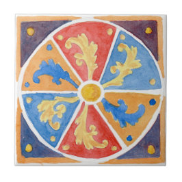 De Cerâmica Azulejo grande cerâmico estilo siciliano "Erice" r