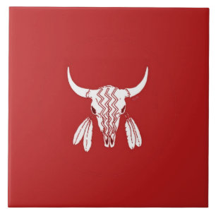 De Cerâmica Azulejo Grande da Dança do Fantasma Vermelho Buff