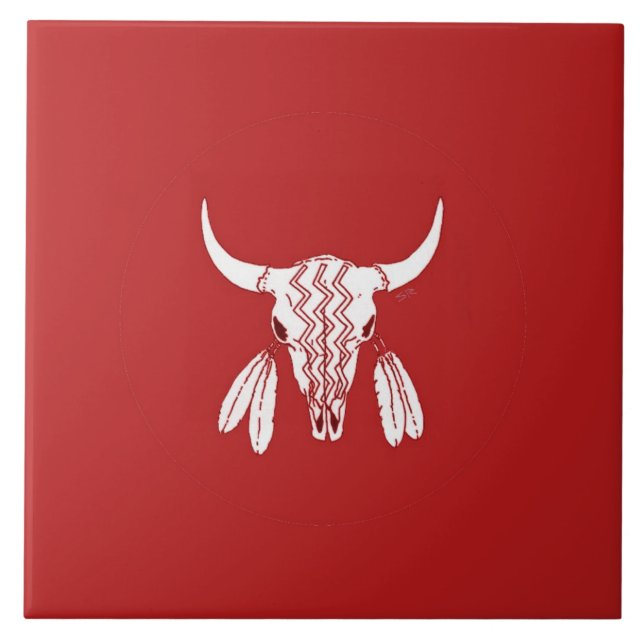 De Cerâmica Azulejo Grande da Dança do Fantasma Vermelho Buffa (Frente)