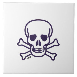 De Cerâmica Azulejo grande do Skull n Bones