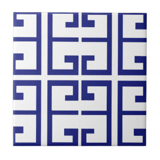 De Cerâmica Azulejo grego azul