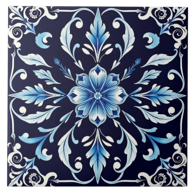 De Cerâmica azulejo harmonia azul (Frente)