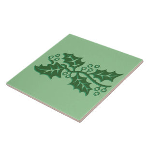 De Cerâmica Azulejo - Holly sai com Berries