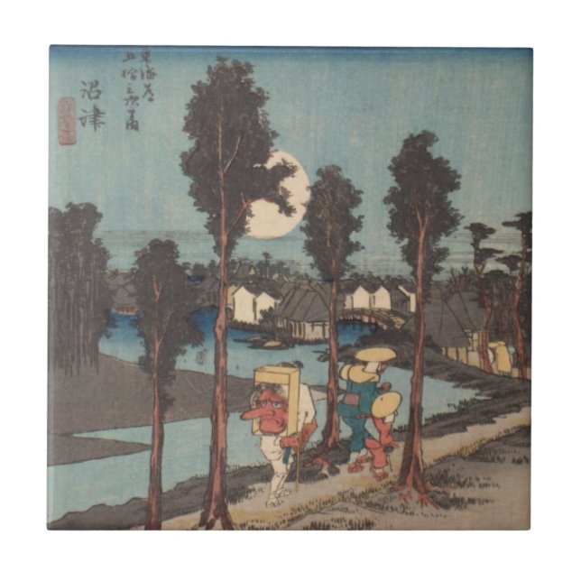 De Cerâmica Azulejo Ichiryusai Hiroshige (Frente)