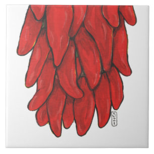 De Cerâmica Azulejo Inferior Mural do Chile Vermelho Sudoeste