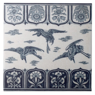 De Cerâmica Azulejo Inglês Preto e Branco Repro Vintage Minton
