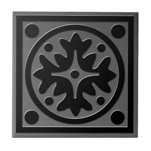 De Cerâmica Azulejo inspirado Celular nº 1 cinza aço inoxidáve