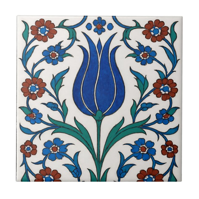 De Cerâmica Azulejo Inverso Otomano - Design Tradicional (Frente)