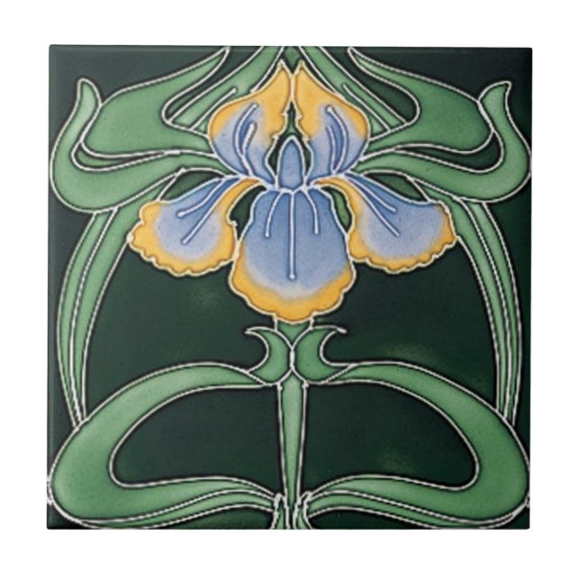 De Cerâmica Azulejo - Íris Art Nouveau (Frente)