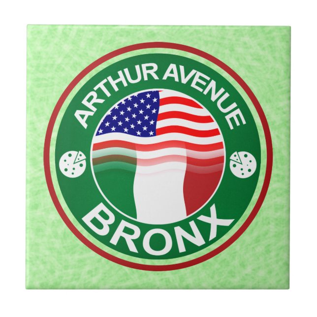 De Cerâmica Azulejo italiano Arthur Ave Bronx (Frente)