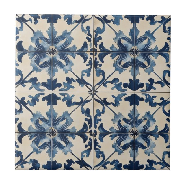 De Cerâmica Azulejo Italiano Azul (Frente)