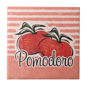 De Cerâmica Azulejo italiano Trivet do tomate