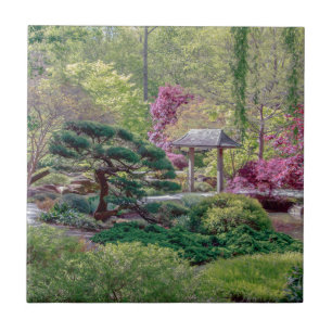 De Cerâmica Azulejo japonês da foto do jardim