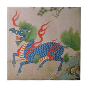 De Cerâmica Azulejo japonês do dragão