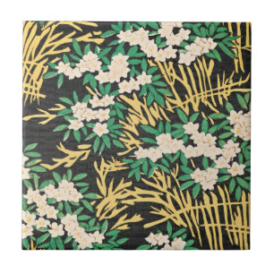 De Cerâmica Azulejo Japonês Floral Watanabe Seitei