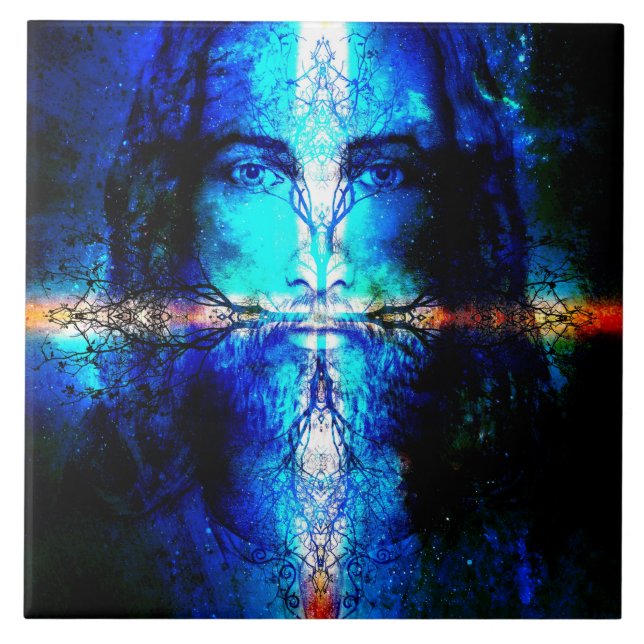 De Cerâmica Azulejo Jesus Cristo Árvore da Vida (Frente)