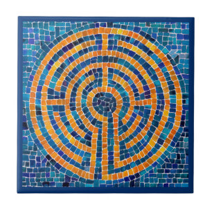De Cerâmica Azulejo LABIRINTO IV 10,8x10,8 cm - Azul