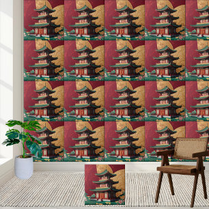 De Cerâmica Azulejo legista chinês Pagoda Chinoiserie