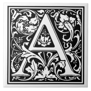 De Cerâmica Azulejo - Letra A Monograma