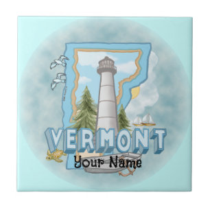 De Cerâmica Azulejo Lighthouse Vermont