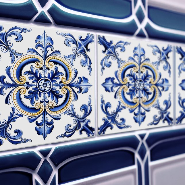 De Cerâmica Azulejo Lisbon Patterned Talavera Ceramic Design (Criador carregado)