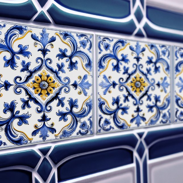 De Cerâmica Azulejo Lisbon Patterned Talavera Ceramic Design (Criador carregado)