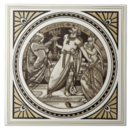 De Cerâmica Azulejo Literário Repro Minton Shakespeare Macbeth