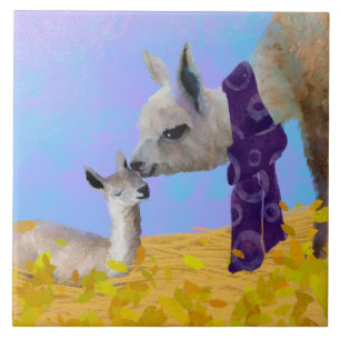 De Cerâmica Azulejo Llama/Trivet (6 polegadas quadradas)