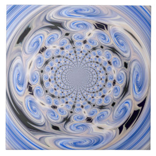 De Cerâmica Azulejo macio azul dos redemoinhos da nuvem