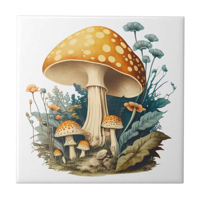 De Cerâmica Azulejo Magic Mushroom (Frente)
