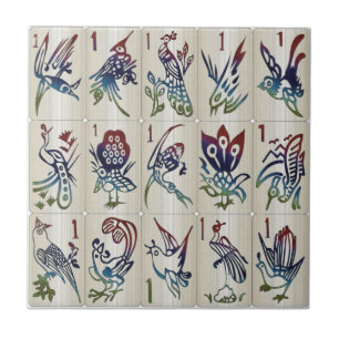 De Cerâmica Azulejo Mah Jongg One Bams