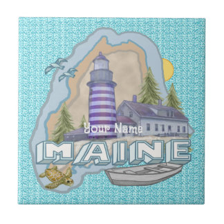 De Cerâmica Azulejo Maine Lighthouse