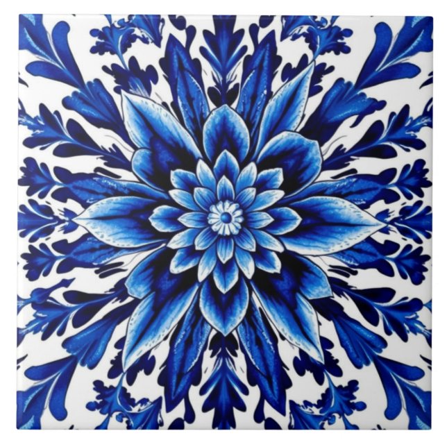 De Cerâmica azulejo majestade azul (Frente)